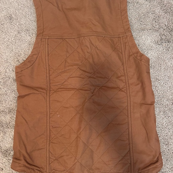 RUGGED FLEX® RELAXED FIT CANVAS INSULATED RIB COLLAR VEST - Picture 4 of 4